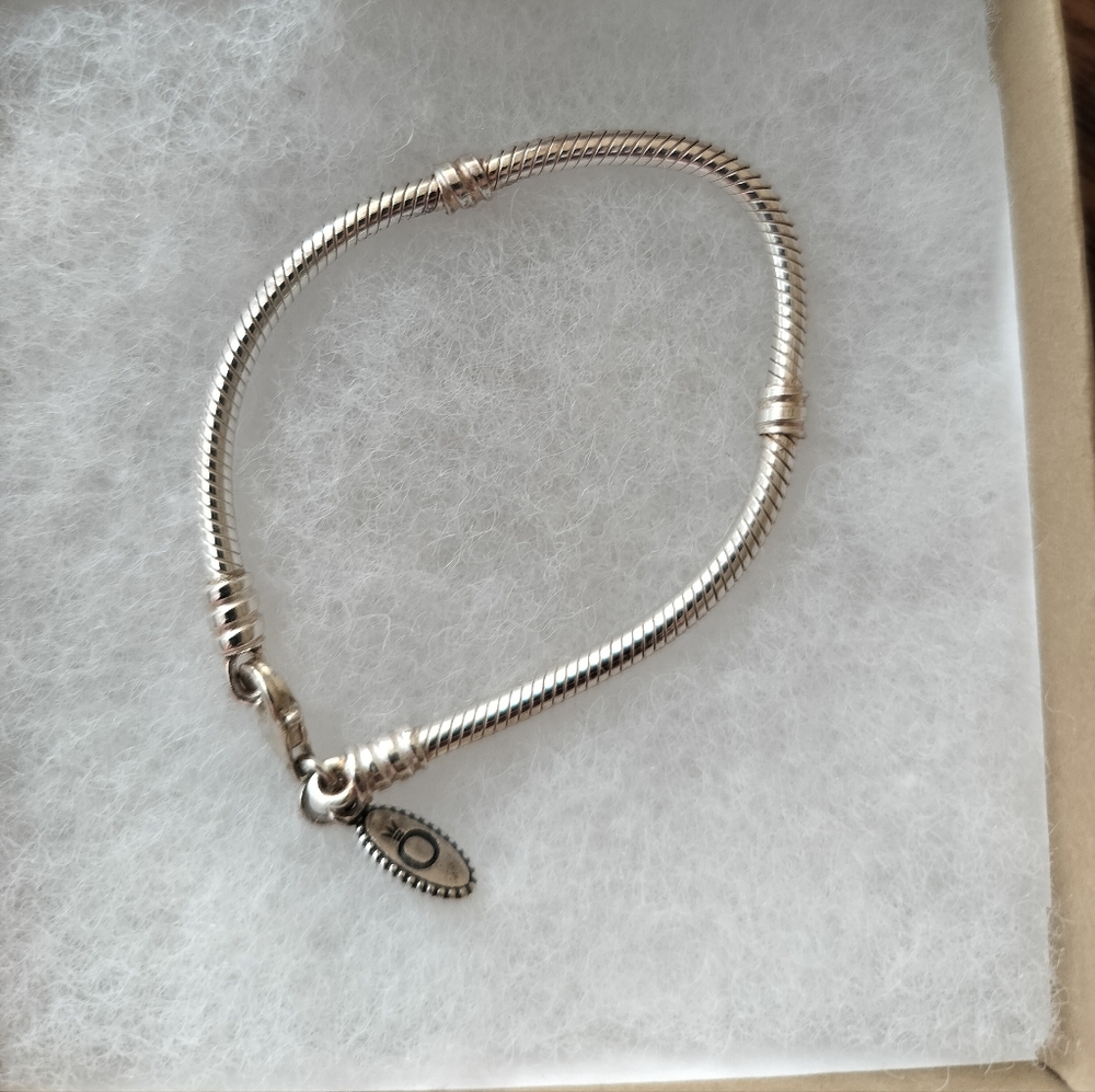 Authentic Pandora Sterling Silver Bracelet with Lobster Clasp